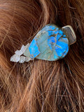 Labradorite and Herkimer Diamond Clip (Teardrop)
