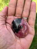 Rhodonite Palm Stone