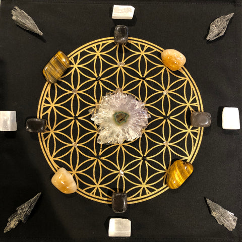 "Protect-Purify-Connect" Crystal Grid