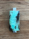 Crystal Clips- Chrysoprase Rectangle