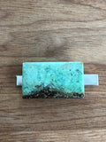 Crystal Clips- Chrysoprase Rectangle