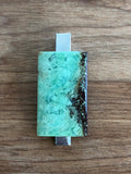 Crystal Clips- Chrysoprase Rectangle