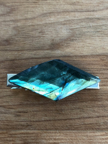 Crystal Clips- Labradorite Diamond